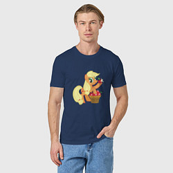Футболка хлопковая мужская Applejack, цвет: тёмно-синий — фото 2