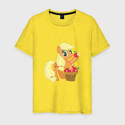 Футболка хлопковая мужская Applejack, цвет: желтый