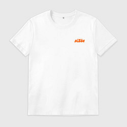 Футболка хлопковая мужская KTM КТМ Z, цвет: белый