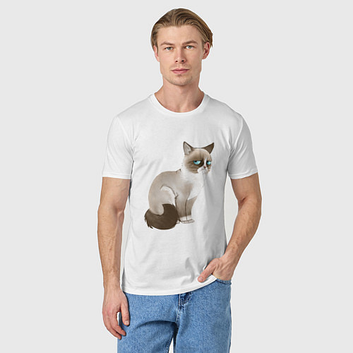 Мужская футболка Grumpy Cat / Белый – фото 3
