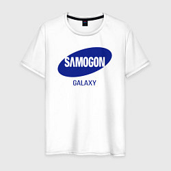 Футболка хлопковая мужская Samogon galaxy цвета белый — фото 1