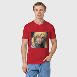 Футболка хлопковая мужская Сейлор Мун, цвет: красный — фото 2