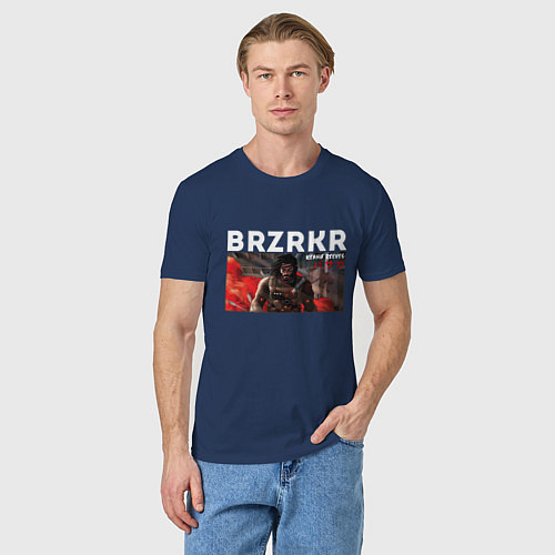 Мужская футболка BRZRKR Кеану Ривз / Тёмно-синий – фото 3