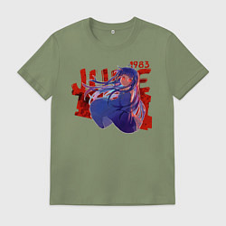 Футболка хлопковая мужская June 1983, цвет: авокадо