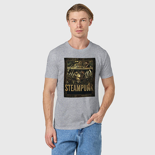 Мужская футболка СтимпанкVictorian Futurism / Меланж – фото 3