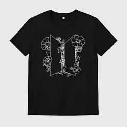 Футболка хлопковая мужская БТС BTS Stay Gold Bangtan Boys, цвет: черный