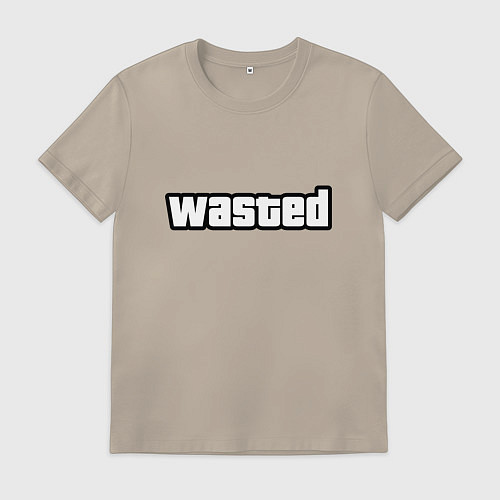 Мужская футболка WASTED / Миндальный – фото 1