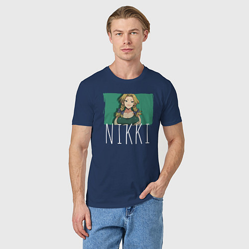 Мужская футболка Nikki / Тёмно-синий – фото 3