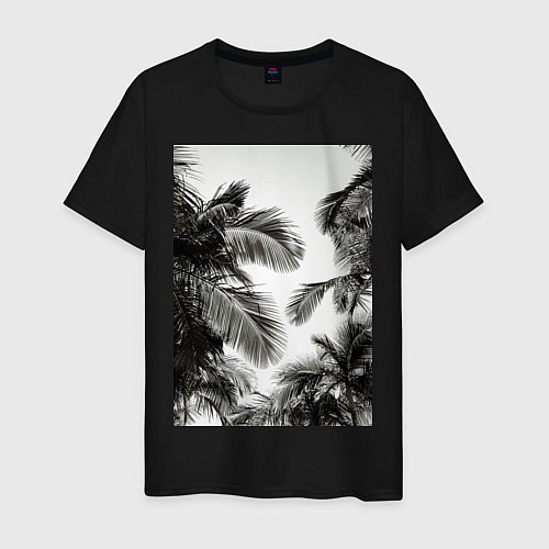 Мужская футболка Пальмы / Черный – фото 1