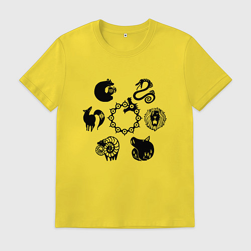 Мужская футболка 7 СМЕРТНЫХ ГРЕХОВ SEVEN DEADLY SINS Z / Желтый – фото 1