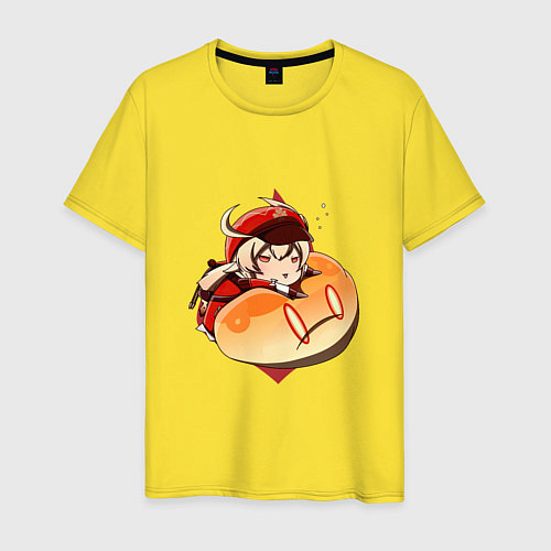 Мужская футболка Кли и ручной слайм / Желтый – фото 1