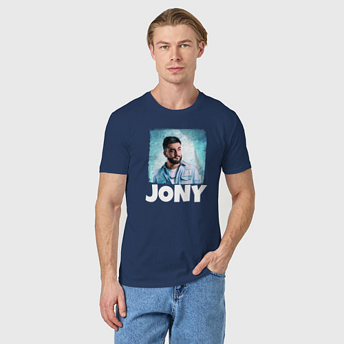 Мужская футболка Jony комета / Тёмно-синий – фото 3