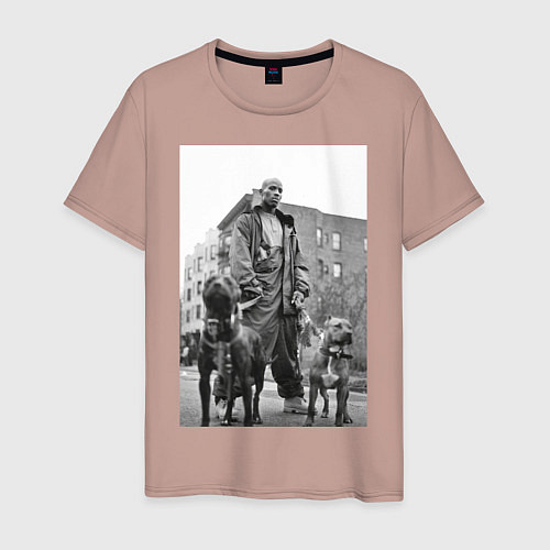 Мужская футболка Рэпер DMX / Пыльно-розовый – фото 1