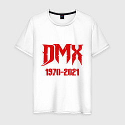 Футболка хлопковая мужская DMX - Rest In Peace, цвет: белый