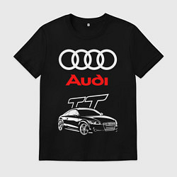 Футболка хлопковая мужская AUDI TT АУДИ ТТ СПОРТ, цвет: черный