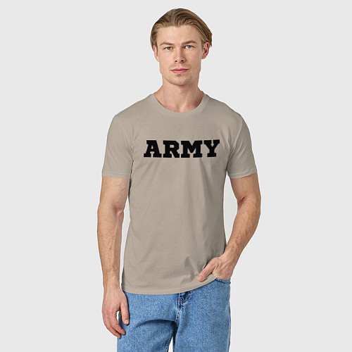 Мужская футболка ARMY / Миндальный – фото 3