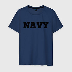 Футболка хлопковая мужская NAVY, цвет: тёмно-синий