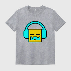 Футболка хлопковая мужская Geometry Dash: Music, цвет: меланж