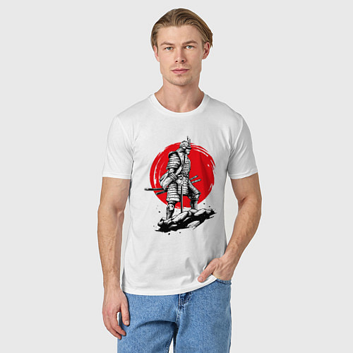 Мужская футболка Воин-самурай / Белый – фото 3