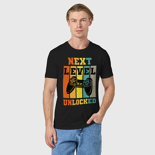 Мужская футболка Next level unlocked / Черный – фото 3