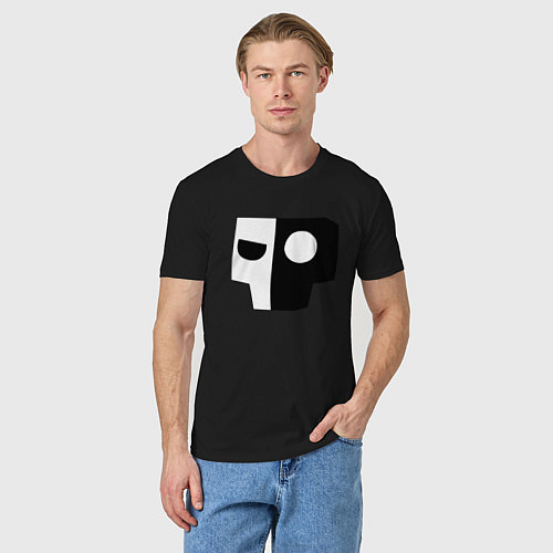 Мужская футболка Geometry Dash: Skull Boss Z / Черный – фото 3