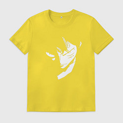 Футболка хлопковая мужская Луффи из аниме One Piece, цвет: желтый