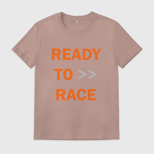 Мужская футболка KTM READY TO RACE спина Z / Пыльно-розовый – фото 1