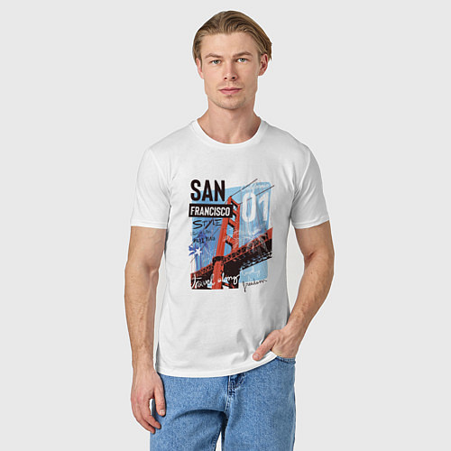 Мужская футболка Сан-Франциско / Белый – фото 3