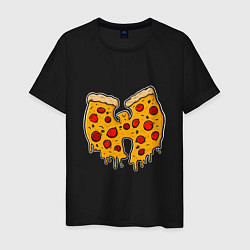 Футболка хлопковая мужская Wu-Tang Pizza, цвет: черный