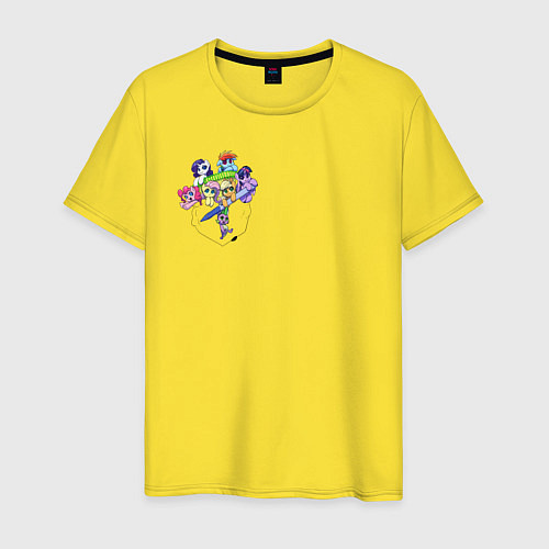 Мужская футболка Пони в кармане / Желтый – фото 1