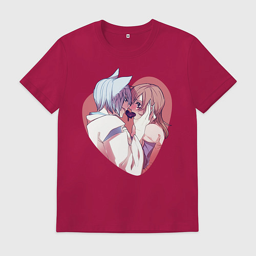 Мужская футболка Tomoe and Nanami KIss / Маджента – фото 1