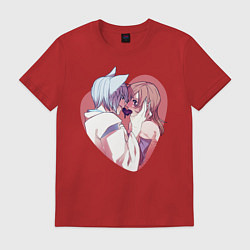 Футболка хлопковая мужская Tomoe and Nanami KIss, цвет: красный