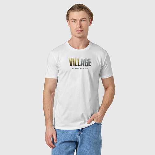 Мужская футболка Resident Evil Village Надпись / Белый – фото 3