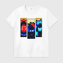 Футболка хлопковая мужская Тени, цвет: белый