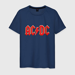 Футболка хлопковая мужская ACDC, цвет: тёмно-синий