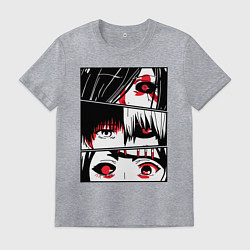 Футболка хлопковая мужская Токийский Гуль, цвет: меланж
