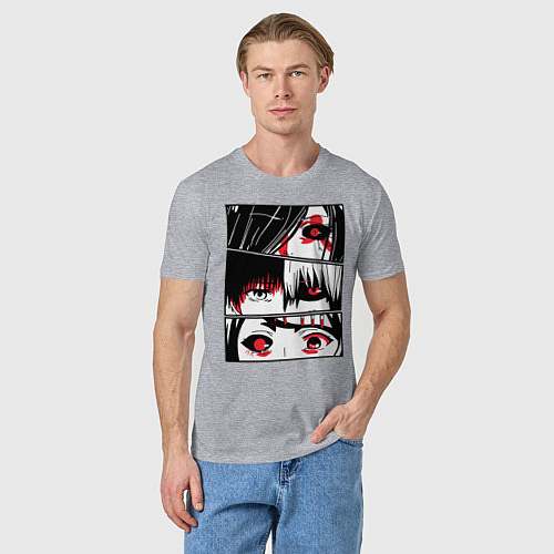 Мужская футболка Токийский Гуль / Меланж – фото 3