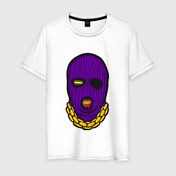 Футболка хлопковая мужская DaBaby Purple Mask, цвет: белый