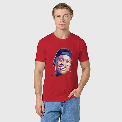 Мужская футболка DaBaby Face / Красный – фото 3