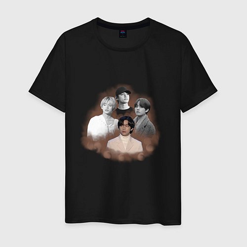 Мужская футболка V BTS space / Черный – фото 1