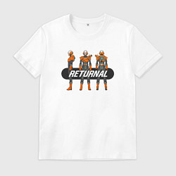 Футболка хлопковая мужская Returnal, цвет: белый