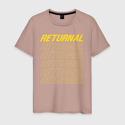 Мужская футболка Returnal logo / Пыльно-розовый – фото 1