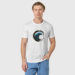 Футболка хлопковая мужская Enso Great Wave off Kanagawa, цвет: белый — фото 2