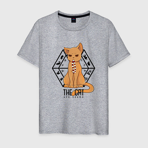 Мужская футболка The Cat Kyo Sohma / Меланж – фото 1