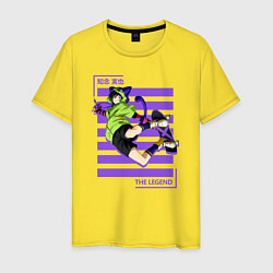 Футболка хлопковая мужская Скейт Бесконечность Мия Тинэн, цвет: желтый