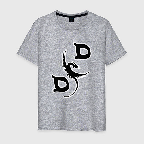 Мужская футболка D&D Dragon / Меланж – фото 1