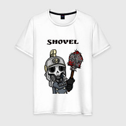 Футболка хлопковая мужская Shovel, цвет: белый