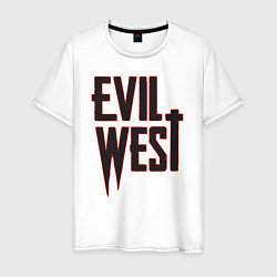 Футболка хлопковая мужская Evil West, цвет: белый