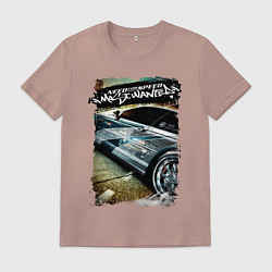 Футболка хлопковая мужская Need for Speed Most Wanted, цвет: пыльно-розовый