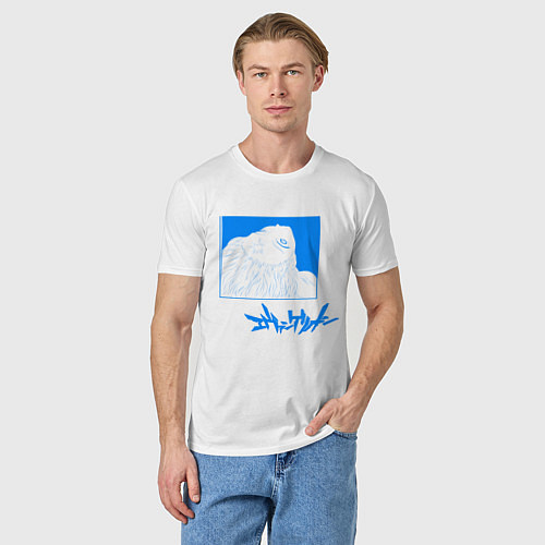 Мужская футболка Юи Икари, Евангелион / Белый – фото 3